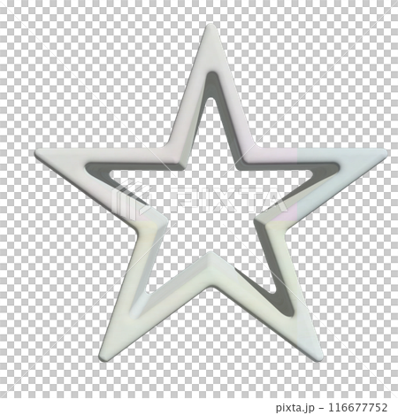 A three-dimensional wooden star frame painted silver A three-dimensional wooden star frame painted silver 116677752