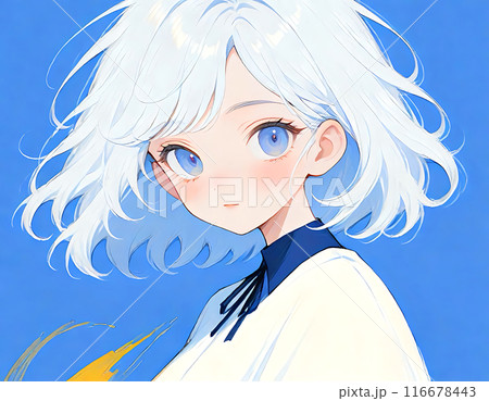 アニメ・漫画風の女性・女の子のイラスト素材 116678443