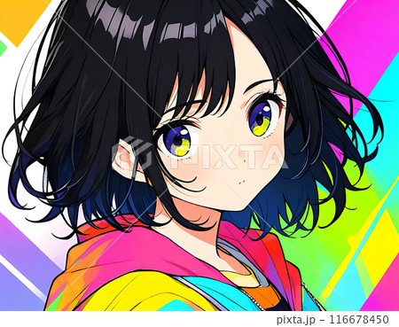 アニメ・漫画風の女性・女の子のイラスト素材 116678450