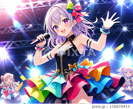 アニメ・漫画風の女性・女の子のイラスト素材 116678453