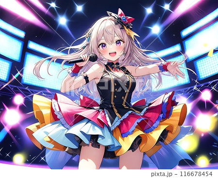 アニメ・漫画風の女性・女の子のイラスト素材 116678454