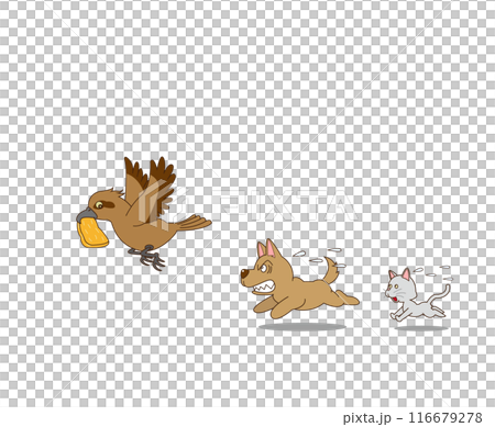 The kite snatches away the fried tofu 116679278