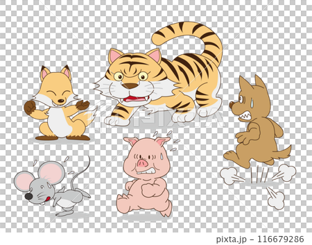 虎の威を借りる狐 虎の威を借りる狐 116679286