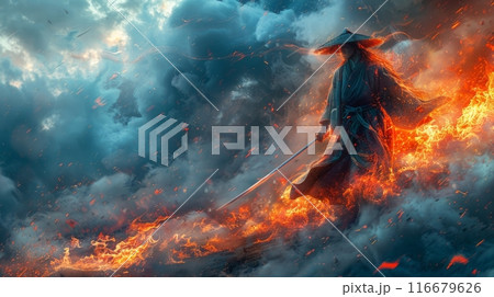 Japanese Ninja in Smoke Japanese Ninja in Smoke 116679626