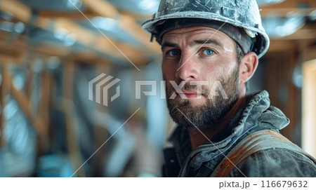 male builder in apartment 116679632