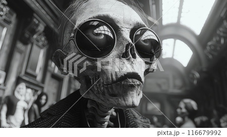the skeleton in the city lives the life of people the skeleton in the city lives the life of people 116679992
