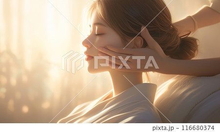 woman in spa salon 116680374