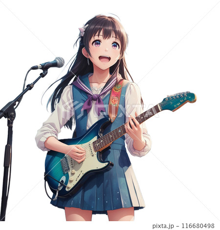 女性ギタリスト 116680498