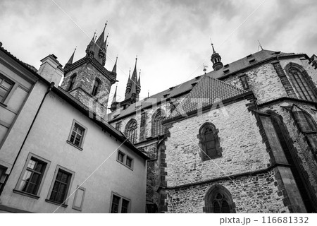 Gothic Church of the Mother of God before Tyn in the Old Town of Prague, Czech Republic Gothic Church of the Mother of God before Tyn in the Old Town of Prague, Czech Republic 116681332