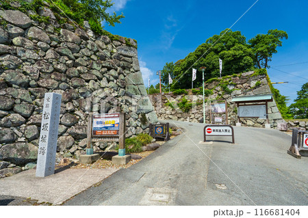 三重県松坂市 松坂城跡の石垣 三重県松坂市 松坂城跡の石垣 116681404