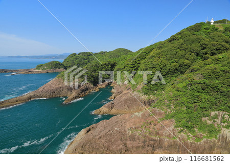 日向岬展望台から眺めた馬ヶ背の入江の風景 日向岬展望台から眺めた馬ヶ背の入江の風景 116681562