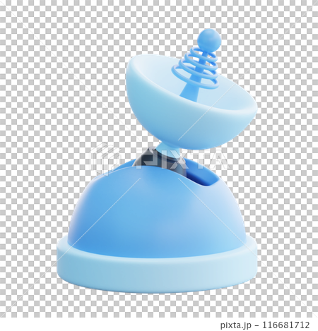 Satellite Dish 3D Illustration, 3D rendering 116681712