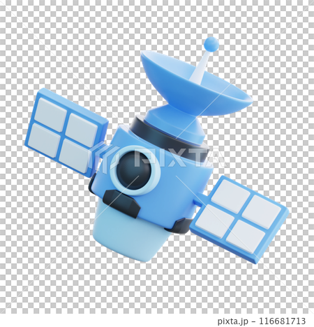 Satellite 3D Illustration, 3D rendering Satellite 3D Illustration, 3D rendering 116681713