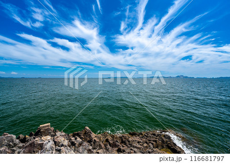 【瀬戸内海国立公園】赤穂御崎　たたみ岩から見た家島諸島4　兵庫県赤穂市 116681797