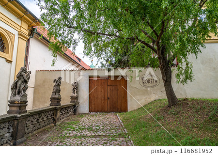Capuchin Monastery and Church of Loreto Sanctuary on Hradcany Hill in Mala Strana district of Prague, Czech Republic Capuchin Monastery and Church of Loreto Sanctuary on Hradcany Hill in Mala Strana district of Prague, Czech Republic 116681952