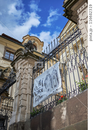 Saints Cyril and Methodius Cathedral, seat of the Czech and Slovak Orthodox Church, in Nove Mesto district in Prague, Czech Republic 116682319