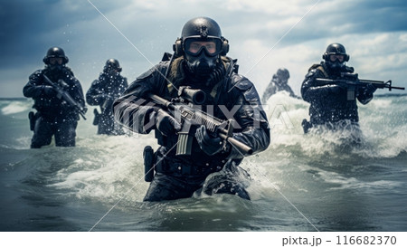 海上特殊部隊の出動 116682370