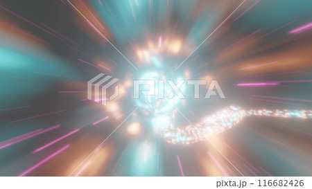 カラフルな光の背景 116682426