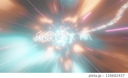 カラフルな光の背景 116682437