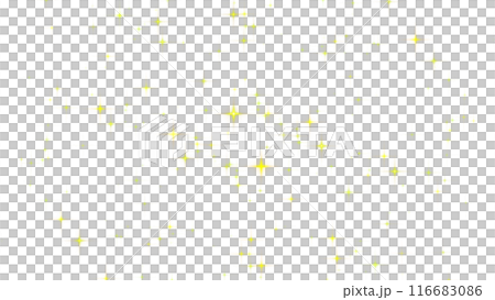 Sparkling and shining gold star light illustration, transparent background 116683086