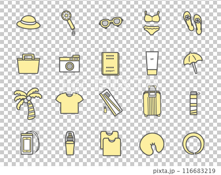 夏季項目旅行圖示集 116683219