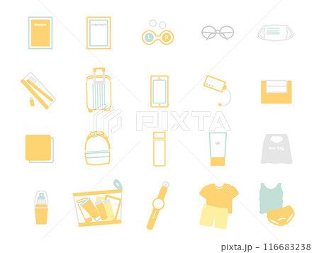 旅行アイテム　アイコンセット 116683238