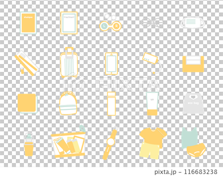 旅行アイテム　アイコンセット 116683238