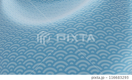 風に揺れる美しい日本文様の布・反物・着物 風に揺れる美しい日本文様の布・反物・着物 116683293