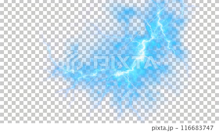 リアルな稲妻 雷 CG素材 リアルな稲妻 雷 CG素材 116683747