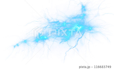 リアルな稲妻 雷 CG素材 リアルな稲妻 雷 CG素材 116683749