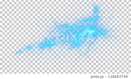 リアルな稲妻 雷 CG素材 リアルな稲妻 雷 CG素材 116683749