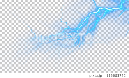 リアルな稲妻 雷 CG素材 リアルな稲妻 雷 CG素材 116683752