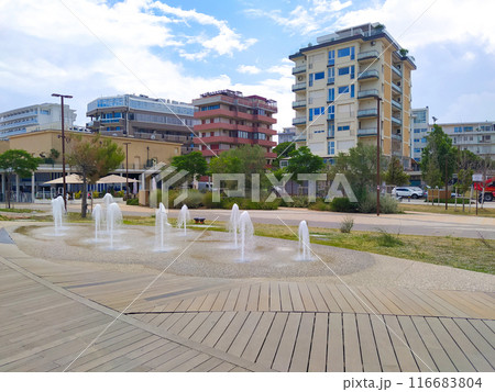 Beach on the Italian Adriatic coast at Rimini Italy 116683804