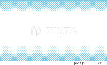 ハーフトーン 水色 背景 フレーム 上下 ハーフトーン 水色 背景 フレーム 上下 116683989