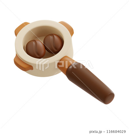Portafilter 3D illustration, 3D rendering 116684029