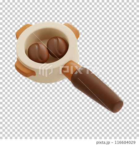 Portafilter 3D illustration, 3D rendering 116684029