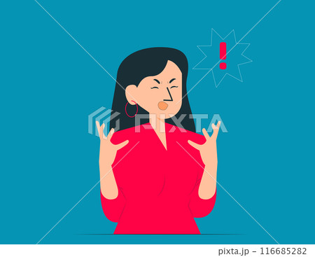 Angry man. Expresses negative emotions concept Angry man. Expresses negative emotions concept 116685282