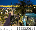 ハノイの夜とプールサイドから見た夜景 116685914