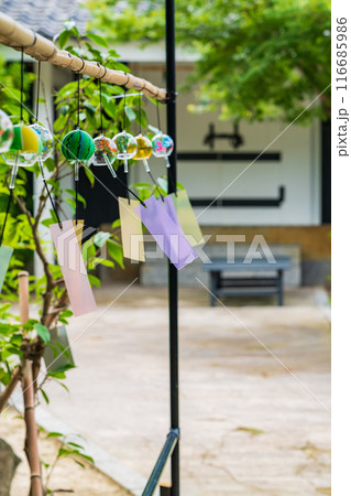 夏の半六庭園、風鈴かざり〈愛知県半田市〉 116685986