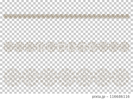 Gold circle lace lines set 116686116