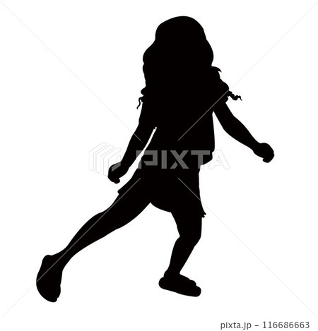 a girl body silhouette vector 116686663