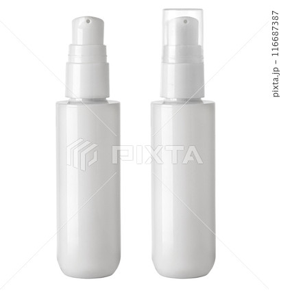 White bottle with sprayer. White bottle with sprayer. 116687387