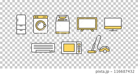 時尚可愛的家電插畫集 116687432