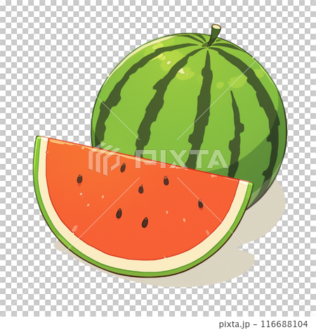 西瓜背景透明插圖 116688104