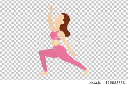 Illustration of a woman doing yoga poses 116688788