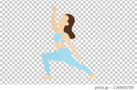 Illustration of a woman doing yoga poses 116688789