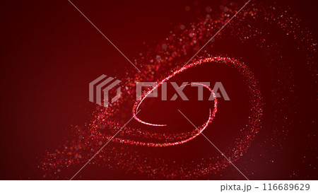 Diagonal New Year background. Gold vector lines. Red gradient background, vector shiny lines scatter in a circle. Modern abstraction. Graphics magic design.	 116689629