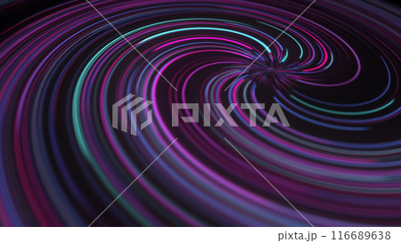 Purple, lilac, pink, red, Abstract flat background design. A violet blue vortex of waves of light glowing in cosmic colors. Minimal circular rings for presentation, event, party text	 116689638