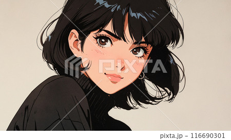 80年代・90年代レトロかわいい女の子 116690301