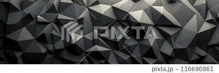 Abstract Black Geometric Wall Pattern 116690861